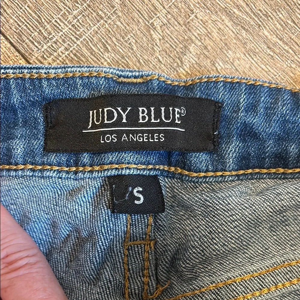 Judy Blue Distressed Blue Jean Shorts - Picture 8 of 8